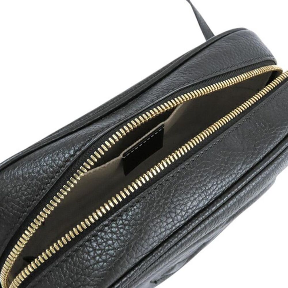 Pre Loved gucci Leather Shoulder Bag Women Black Crossbody Bags - Picture 4 of 8